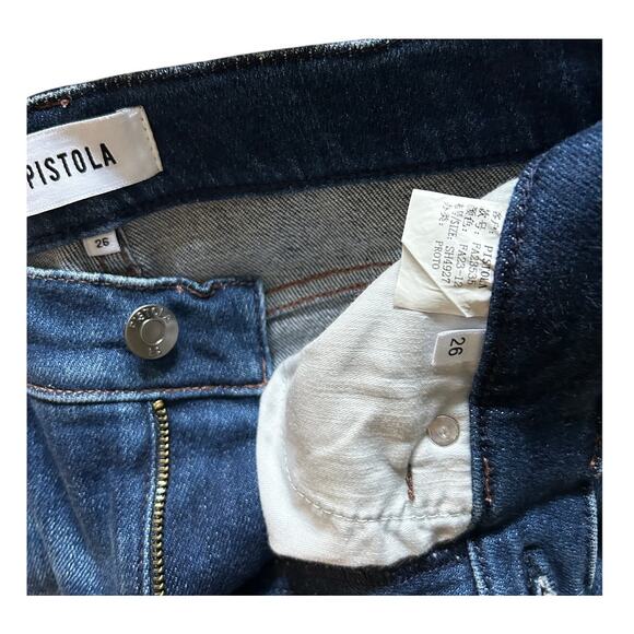 Revolve Pistola Aline High Rise Skinny Stretch Jeans Blue Work Wash Sz 26 $148 - Picture 5 of 13